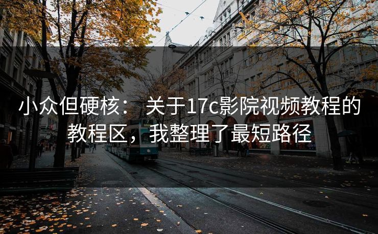 小众但硬核： 关于17c影院视频教程的教程区，我整理了最短路径